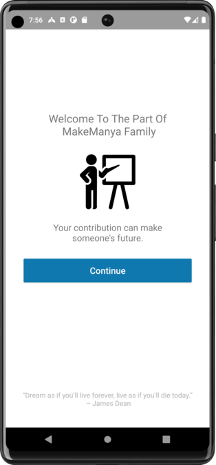 MakeManya: Mentor OnBoard Screen